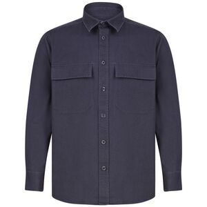 Front Row Unisex Adult Cotton Drill Overshirt / Navy